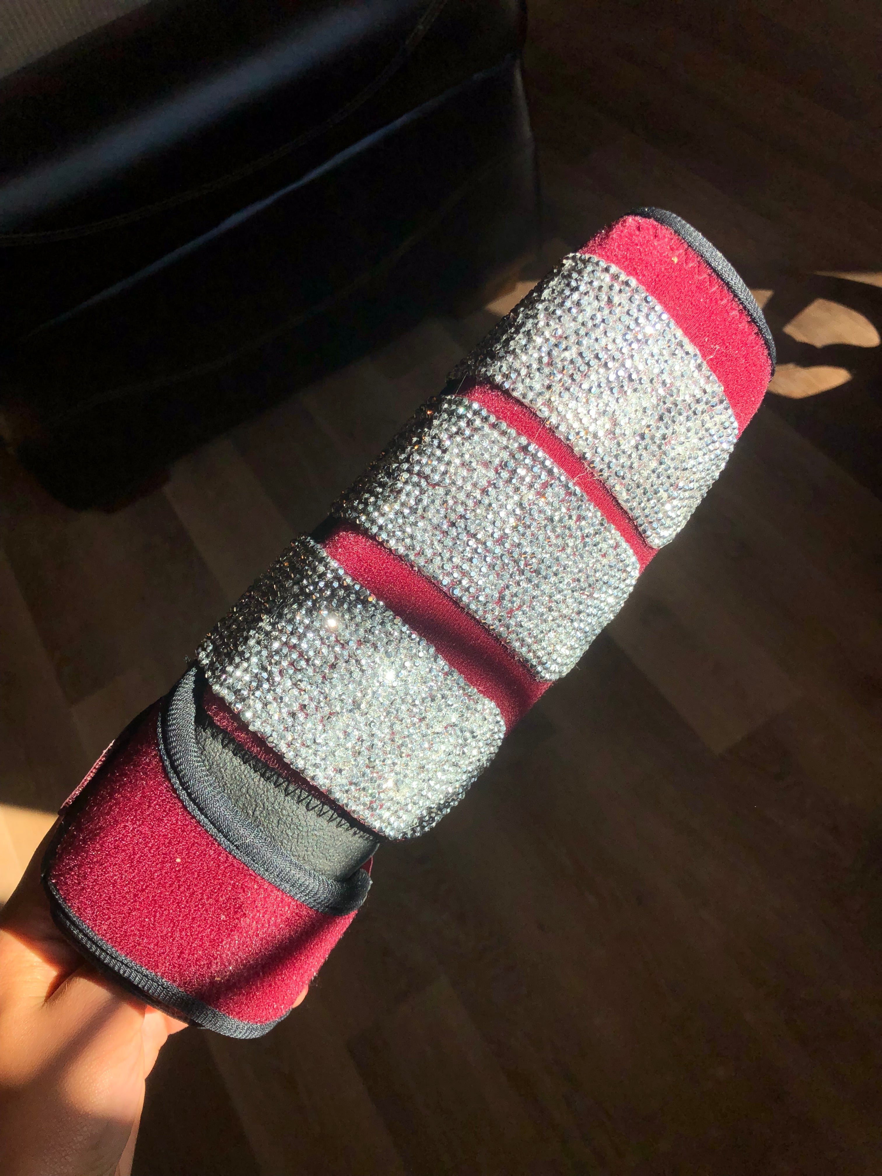 Maroon Bedazzled Sport Boot Front Set Main image