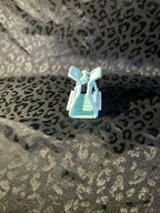 Bedazzled Howdy Teal Claw Clip