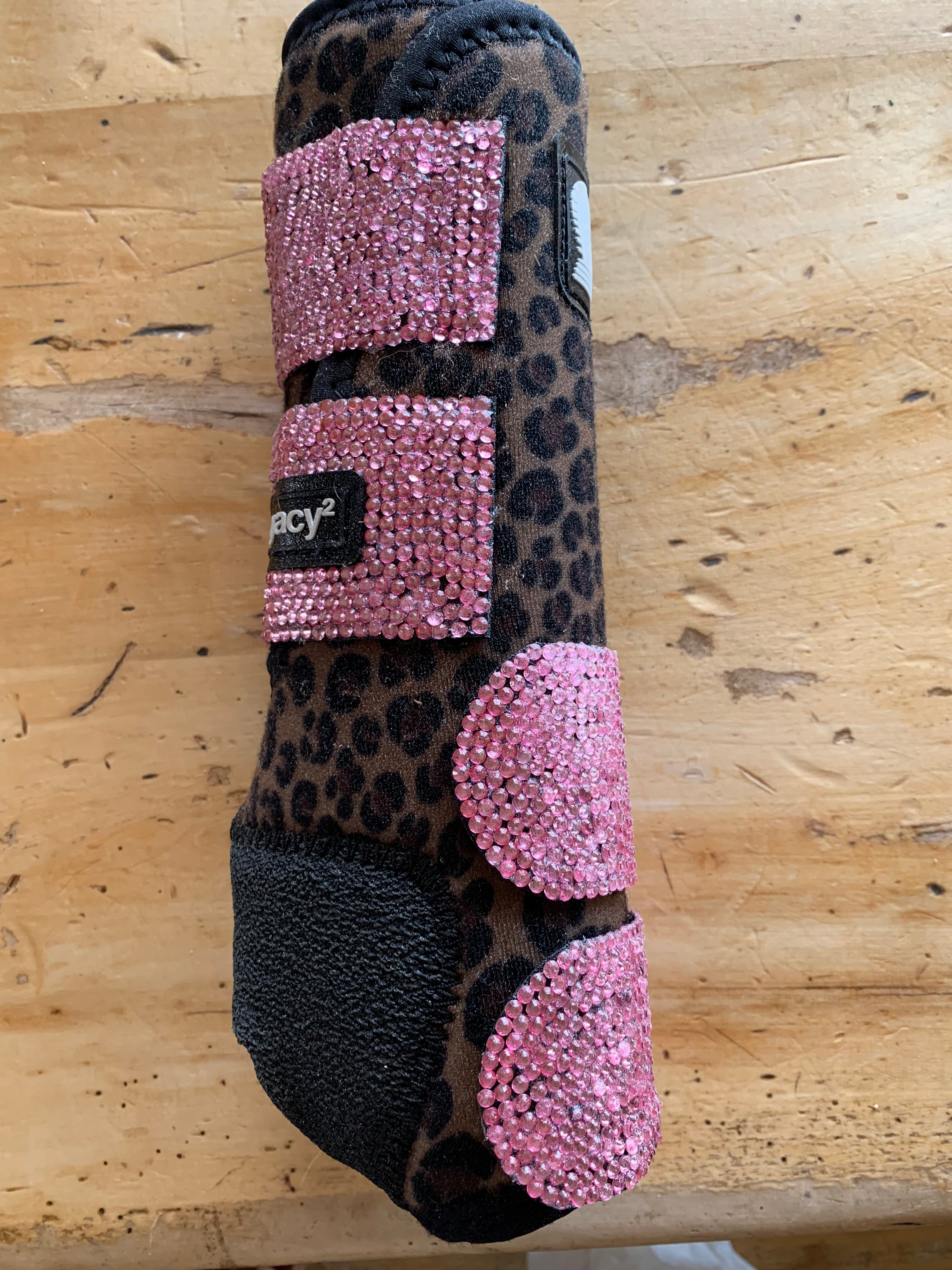 Bedazzled Pink & Cheetah Classic Equine Boots Set